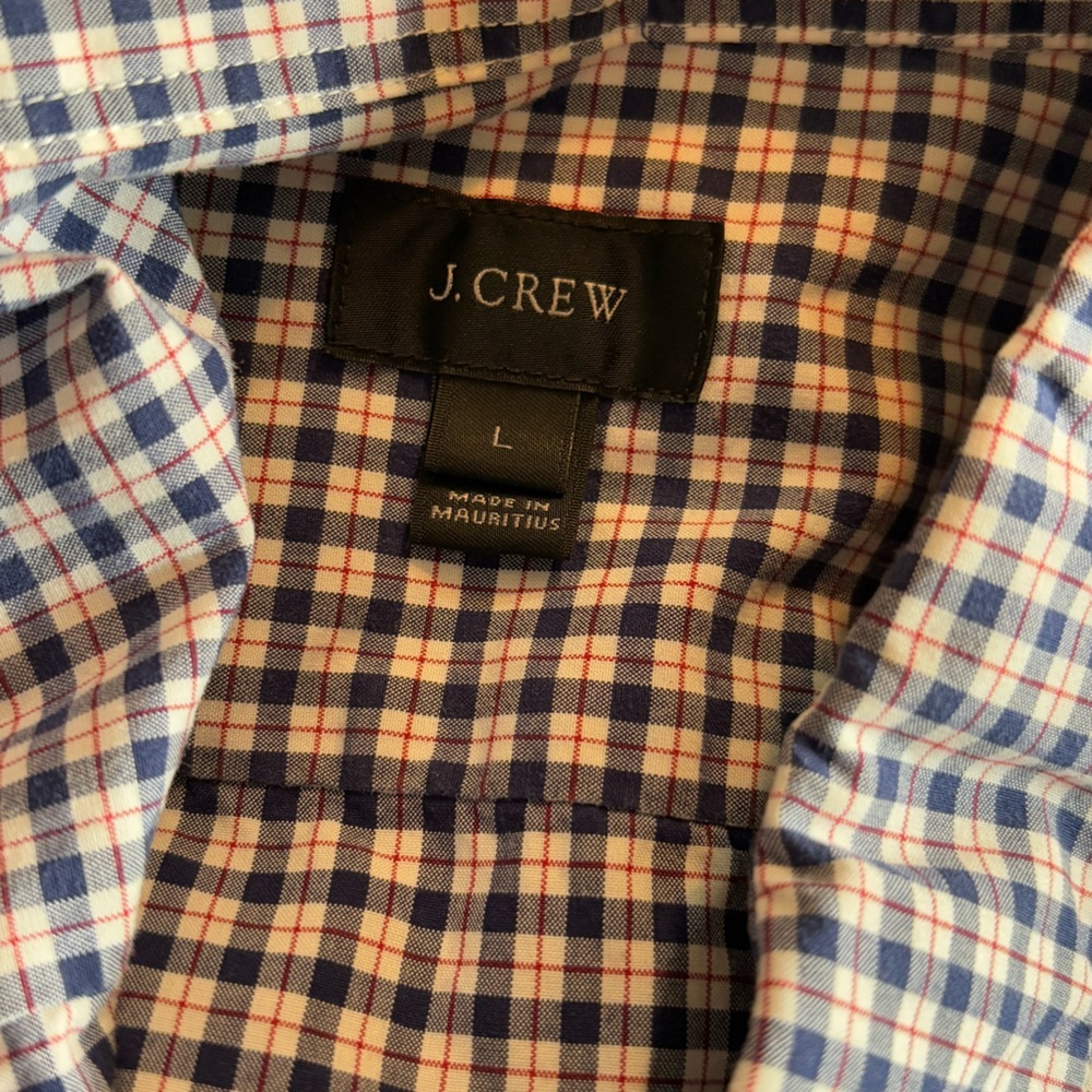 J. Crew Classic Button-Down Shirt Men's Large Multi Plaid 100% Cotton. - Picture 6 of 8